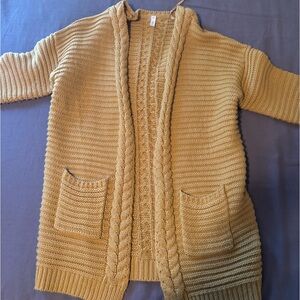 Knit Cardigan- Mustard